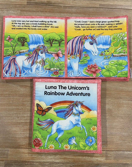 Fabric Book - Luna the Unicorn's Rainbow Adventure
